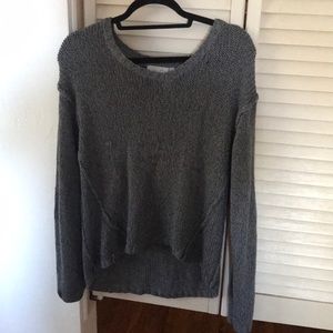 Knit sweater with brown elbow pads
